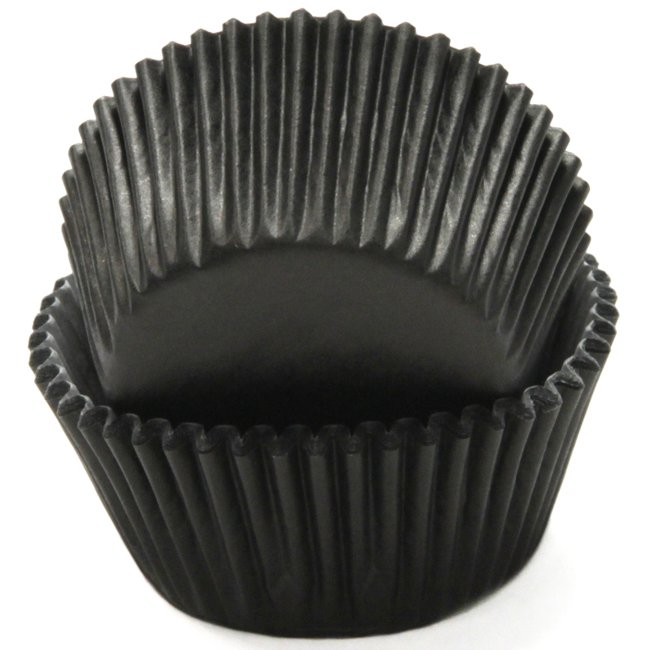 Chef Craft 50 Count Cupcake Liners Muffin Size Baking Cups - Black