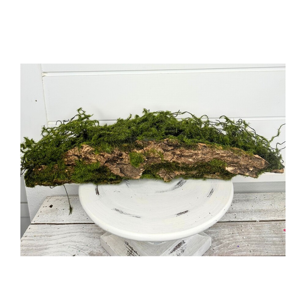 18&#x22; Small Tree Fern Bark Floral Arrangement Container - Dark Brown/Green (S1496/S)