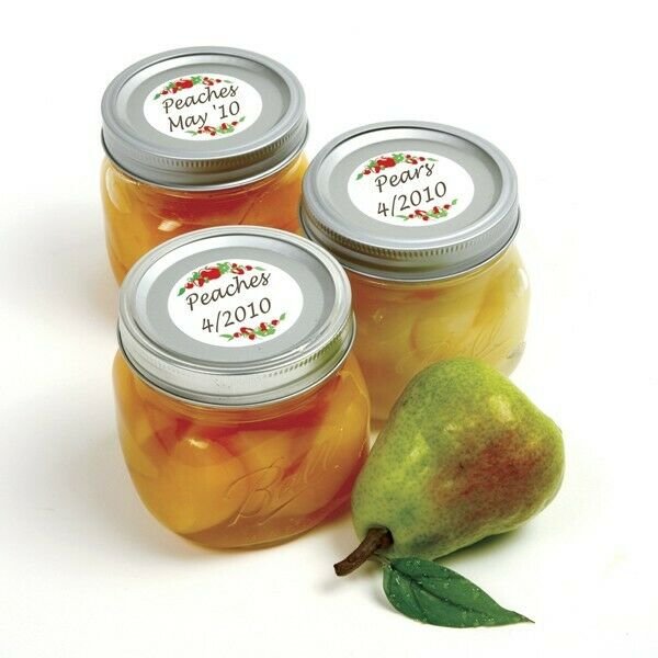 Norpro 24 pc Round Canning Food Mason Jar Labels - Identify Date Canned Goods