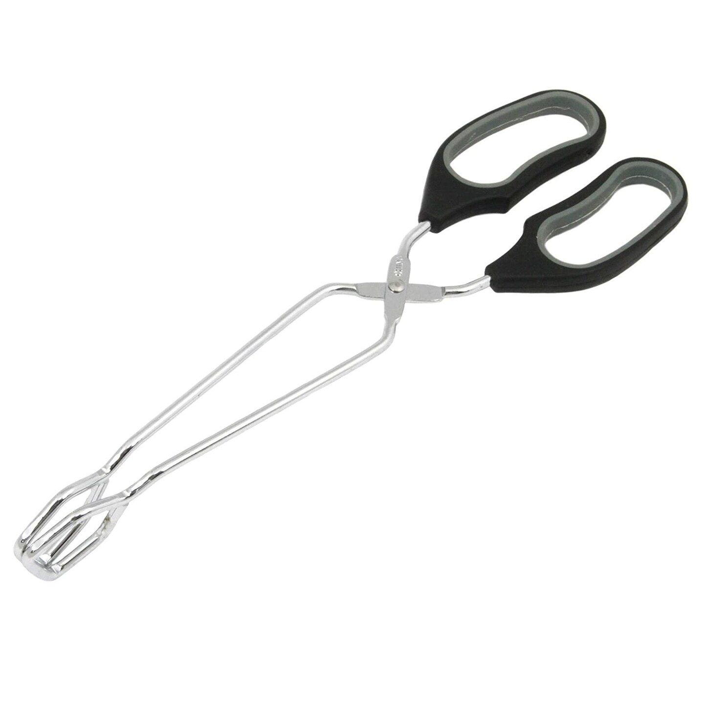 Chef Craft 12&#x22; Long Comfort Grip Offset Cooking Tongs for Easier Flipping Control
