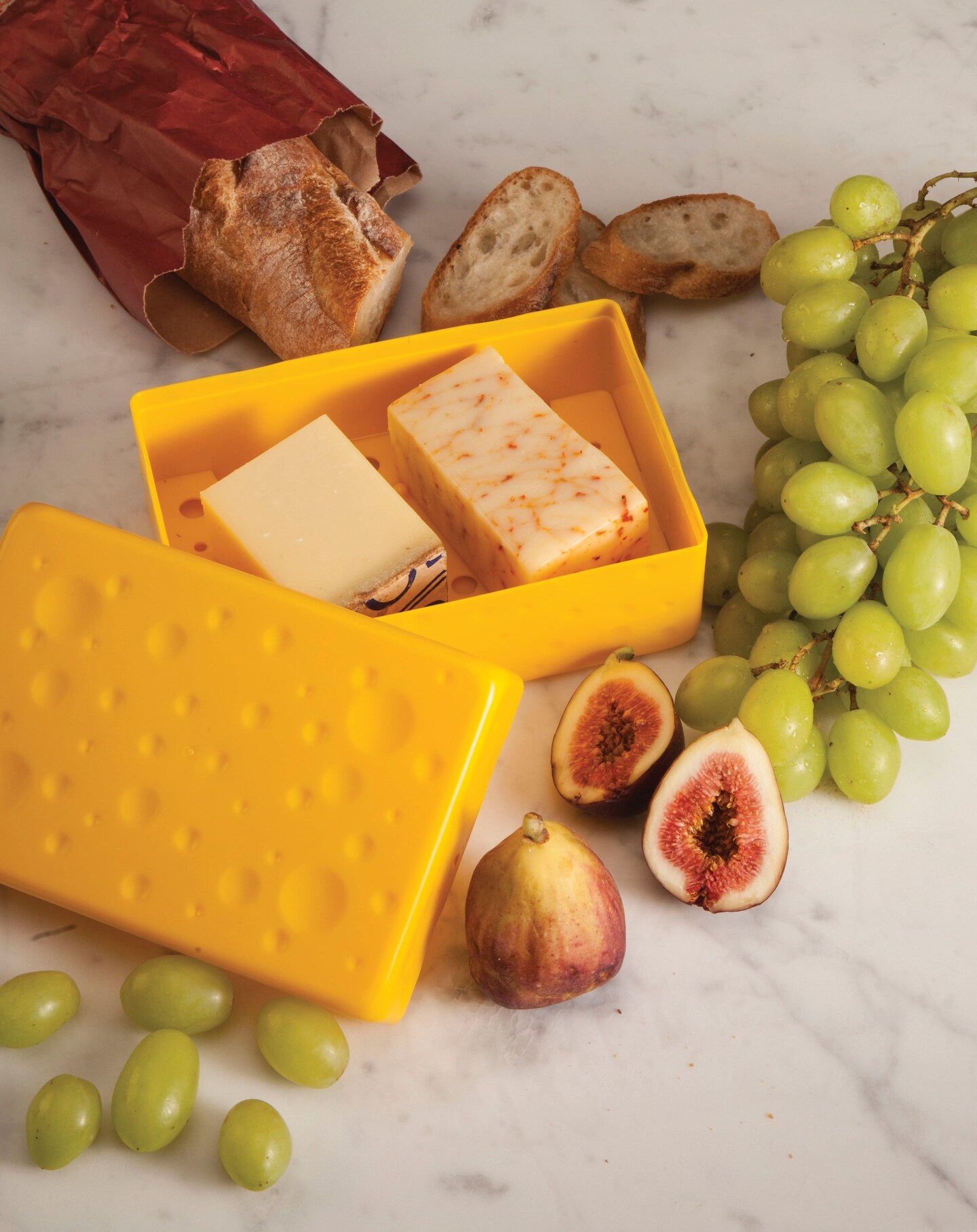 Hutzler Cheese Saver Storage Container - Stays Fresh Longer - Good for Soft or Hard Cheeses