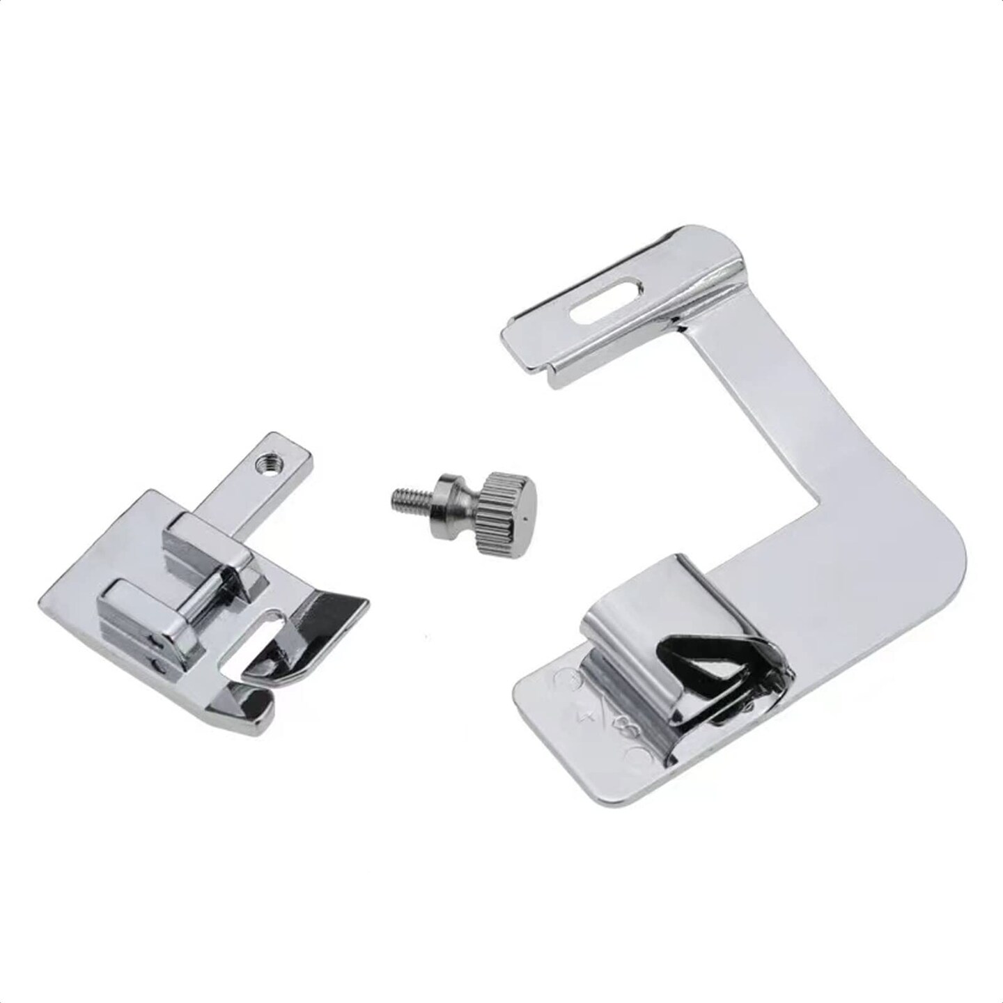3 Sizes Wide Rolled Hem Pressure Foot Sewing Machine Presser Foot Hemmer Foot Set 1/2 Inch, 3/4 Inch, 1 Inch for Brother Singer and Other Low Shank Sewing Machine