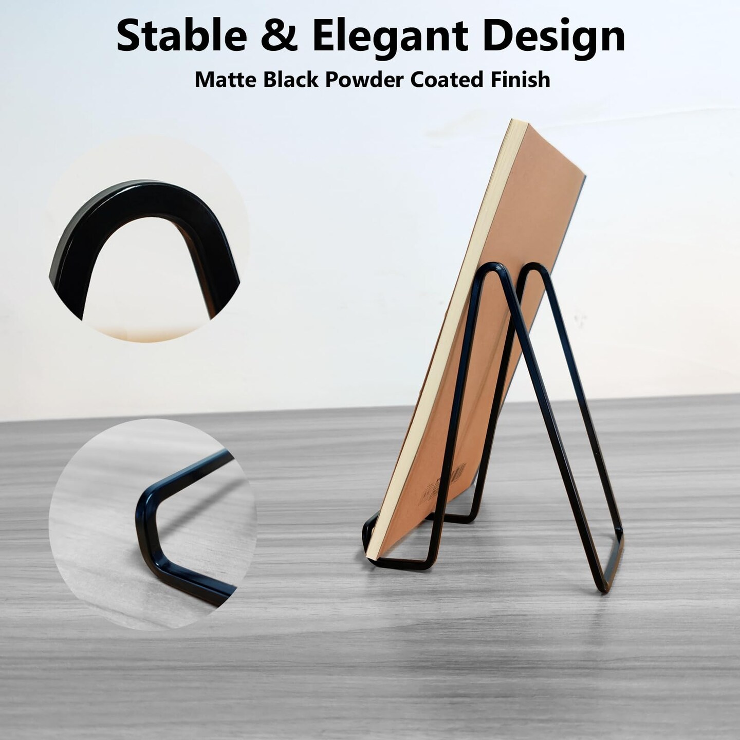 3 Pack 6 inch Metal Plate Stands for Display, Plate Holder Pictures Frame Easel Display Stand, Tabletop Picture Stand, Iron Easels for Display Photo Frames, Plates, Vinyl Record,Book, Plaque, Sign