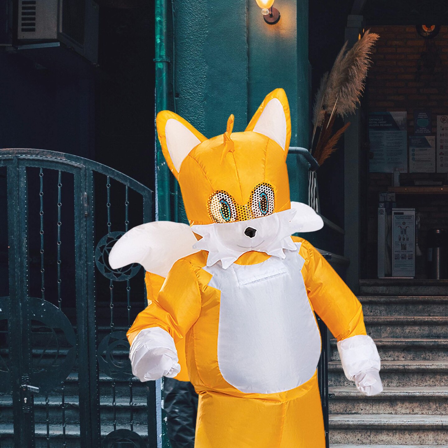 Kids Inflatable Sonic the Hedgehog 3 Miles Tails Prower Costume