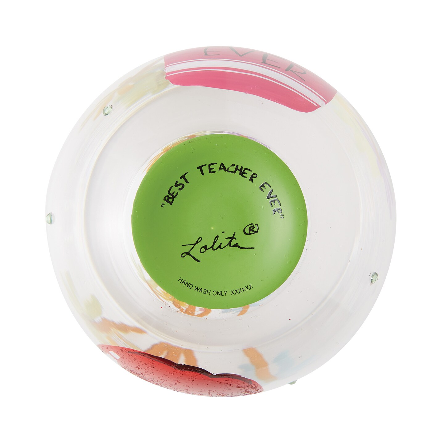 Enesco Lolita Best Teacher Stemless Wine Glass