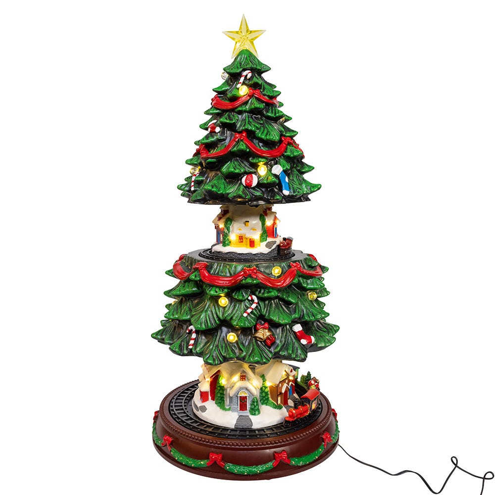 Kurt Adler Musical Animated Christmas Tree Table Piece