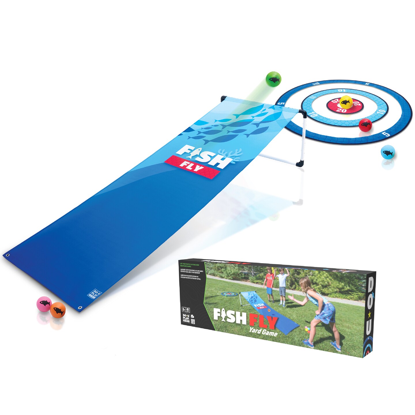 Do-U-Play: Fish Fly Yard Game - Launch The Ball Off The Ramp To Land In ...