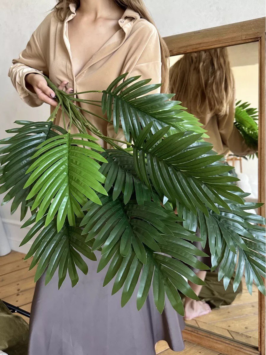 Artificial Palm Tree Fake Tropical Plant Tropical Palm Leaf Bush