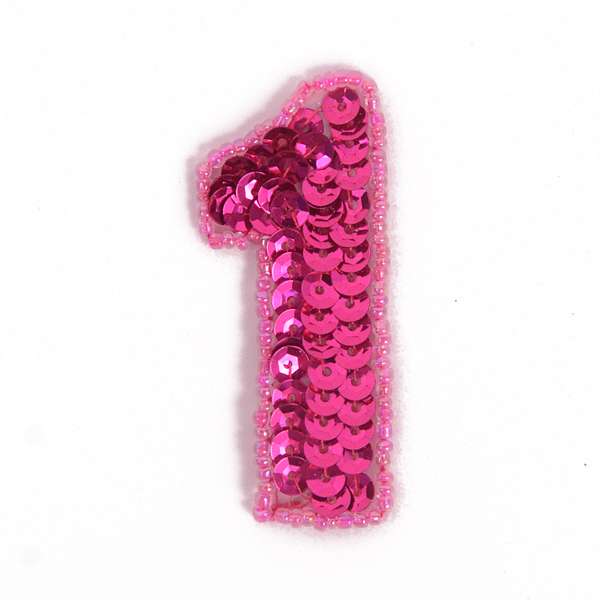 Number 1 Sequin Applique/Patch