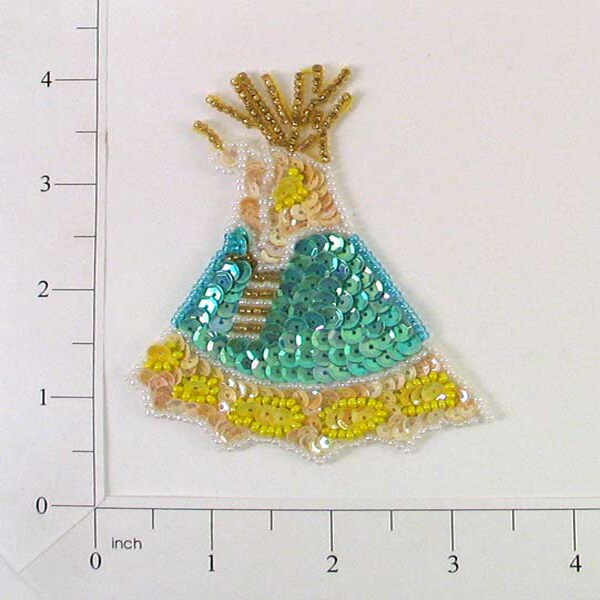 Adobe Sun Tepee Applique/Patch