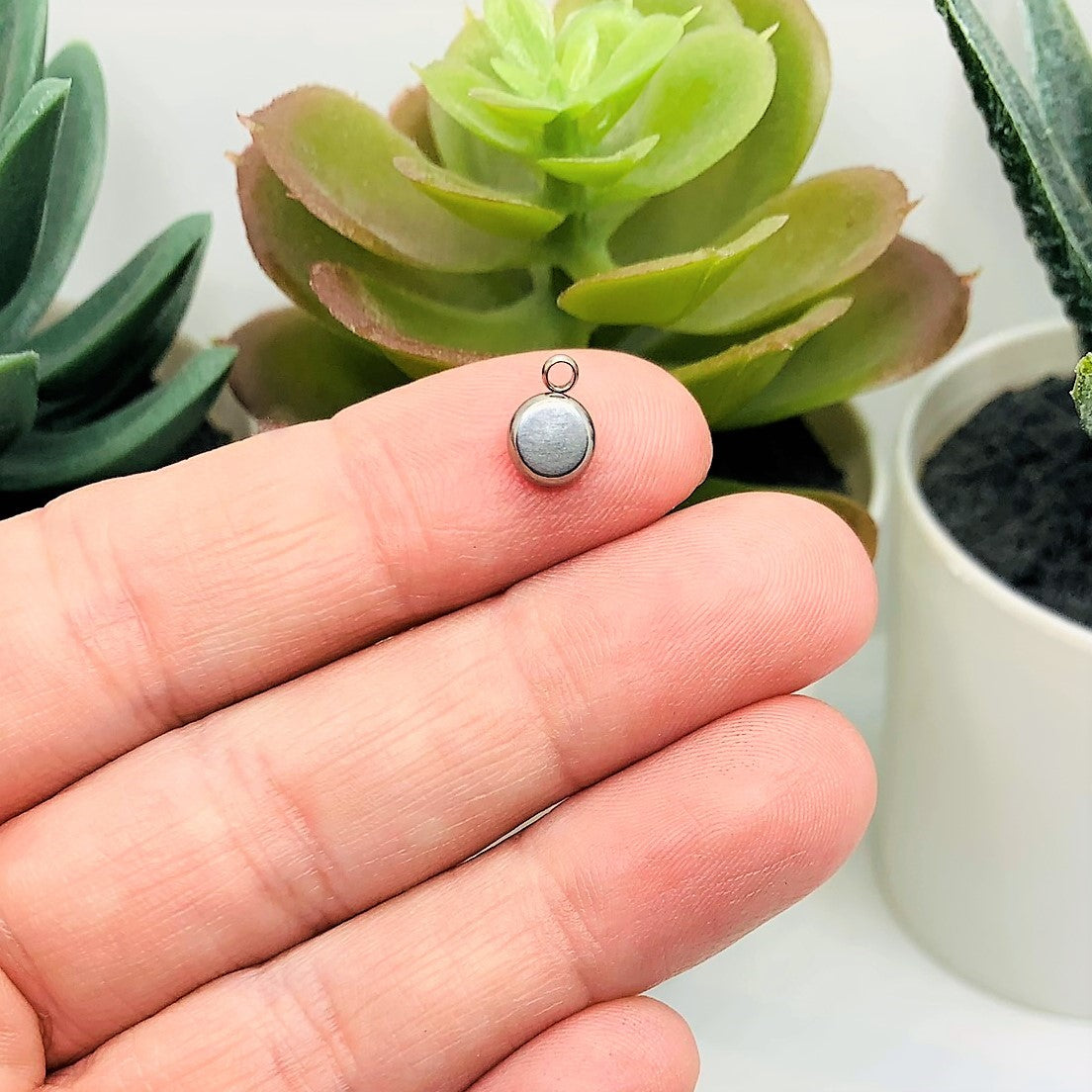 201 Stainless Steel, Dark Red Garnet January Birthstone Rhinestone Charms, 8x6mm