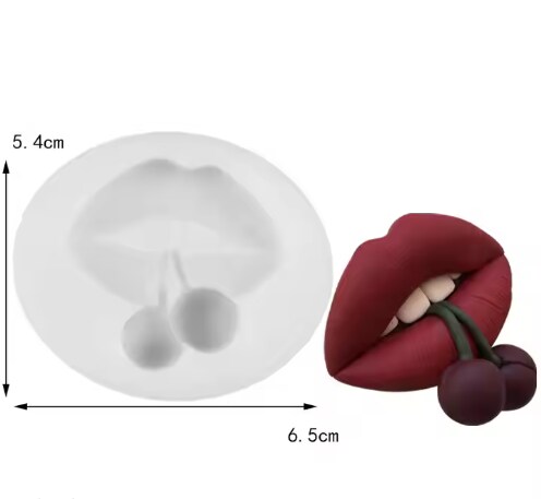 LIPS - Lips with raspberry ,cherry, and other  Silicone Mold