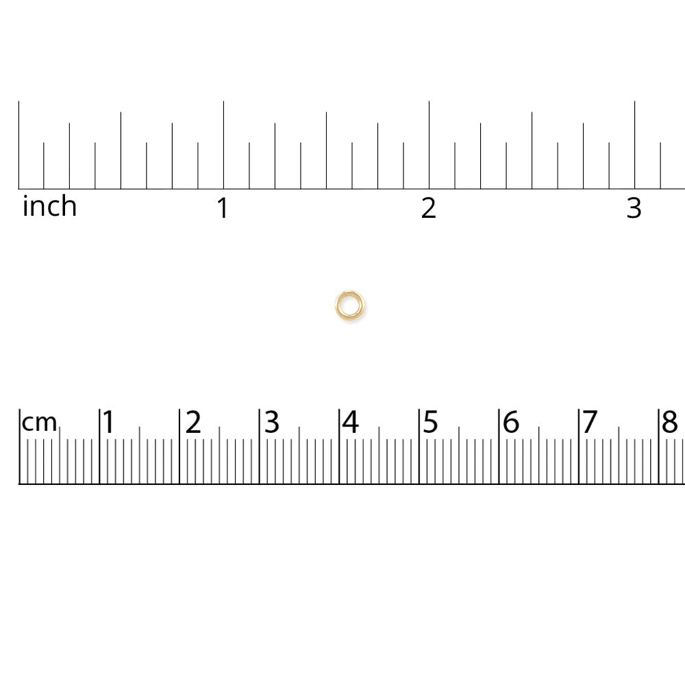 JewelrySupply Jump Ring - Round Open 4mm 1/20 14K Gold Filled(Package of 4)