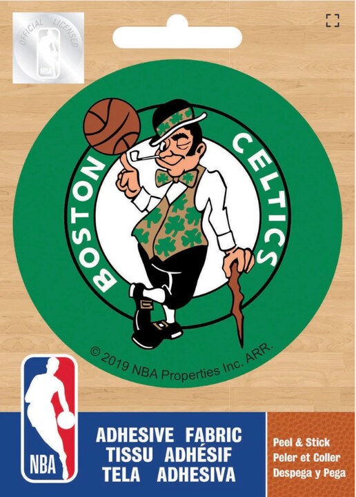 Licensed NBA Boston Celtics Logo On Solid Adhesive Fabric Badge