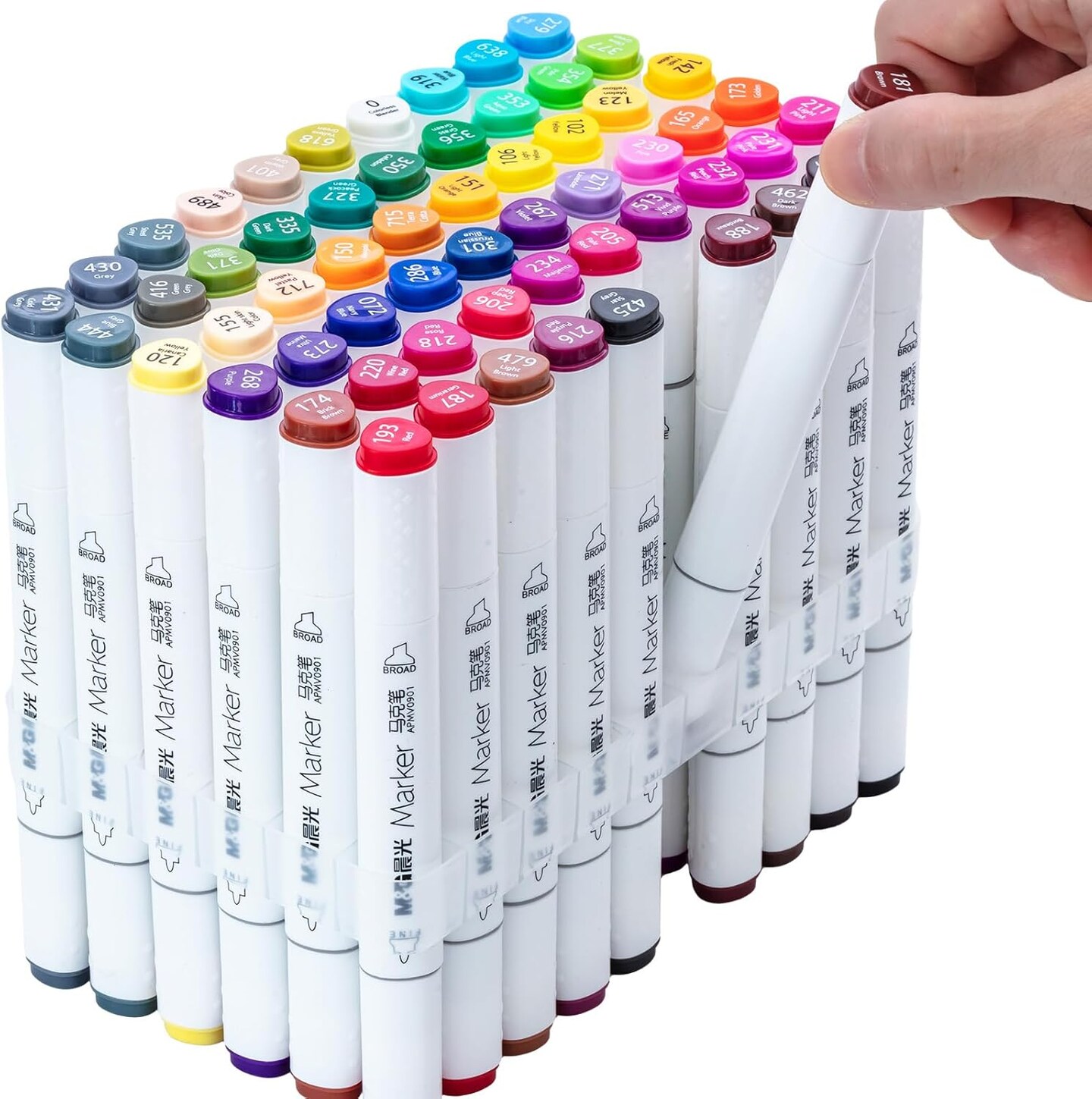 60-Color Dual-Tip Alcohol Marker Set – Includes Storage Case, Ideal for Sketching & Holiday Gifts