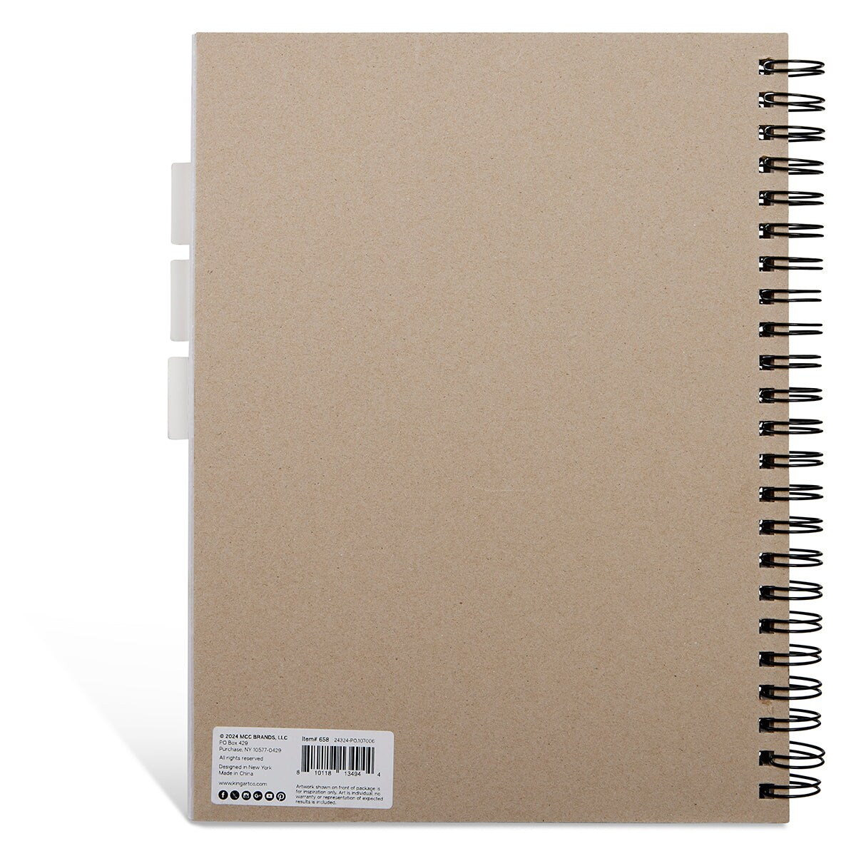 KINGART&#xAE; Paper Pad 3-in-1, Sketch, Mixed Media, &#x26; Watercolor, 9&#x201D; X 12&#x201D;, 60-Sheets