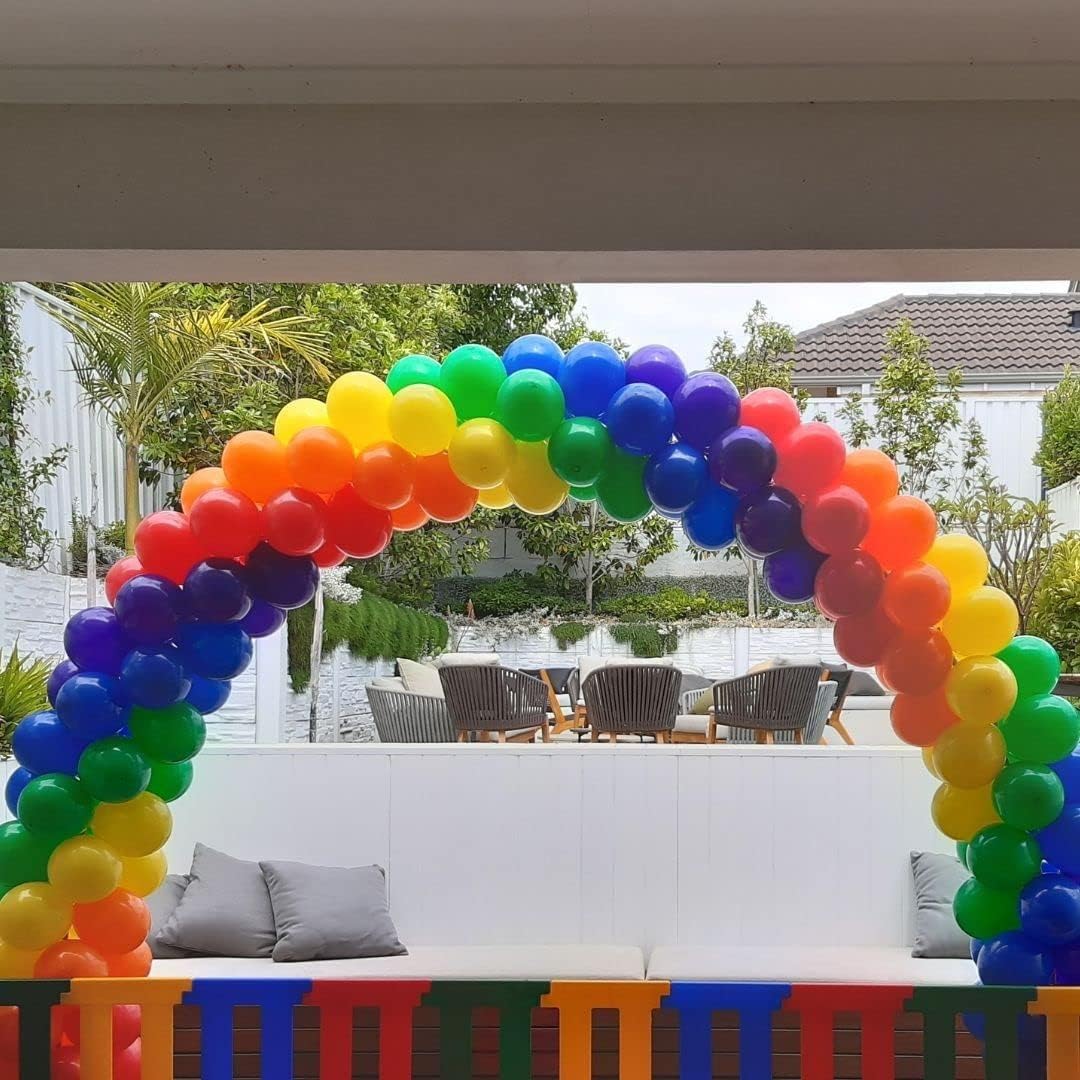 Rainbow Balloons Latex Party Balloons - 50 Pack 12 inch Helium Assorted Bright Balloons for Wedding Baby Shower Birthday Party Decorations