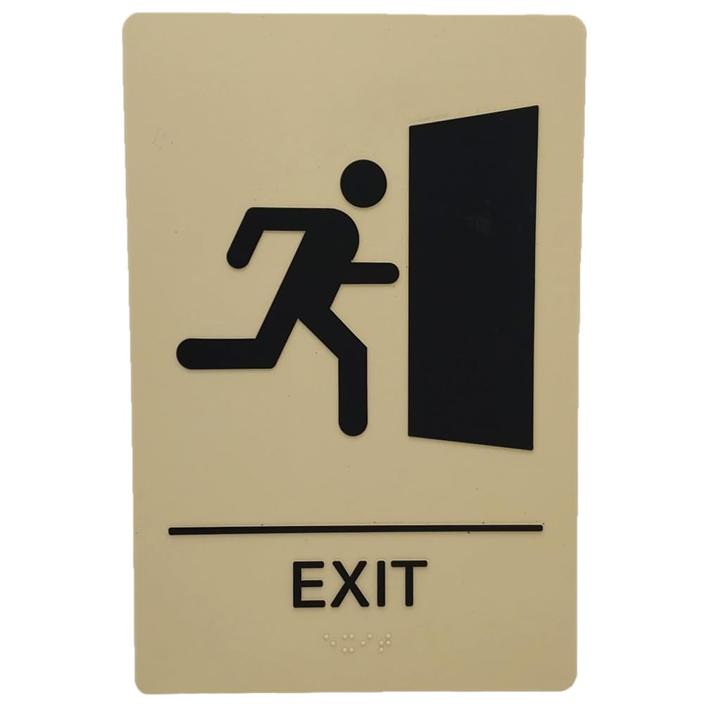 ADA-Compliant Wayfinding Signs – Durable, Non-Glare, Scratch-Resistant & Ready to Install. Featuring Grade 2 Braille & Raised Tactile Text, These Premade Signs Ensure Easy Compliance for Businesses 2 Pack