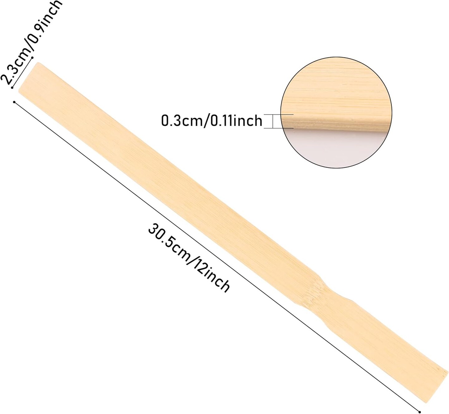 Wooden Paint Stir Sticks - Paint Sticks 12 Inch Wood Stirrers Paddles Resin or Kids Wooden Craft Sticks, Garden and Library Markers(Pack of 50)