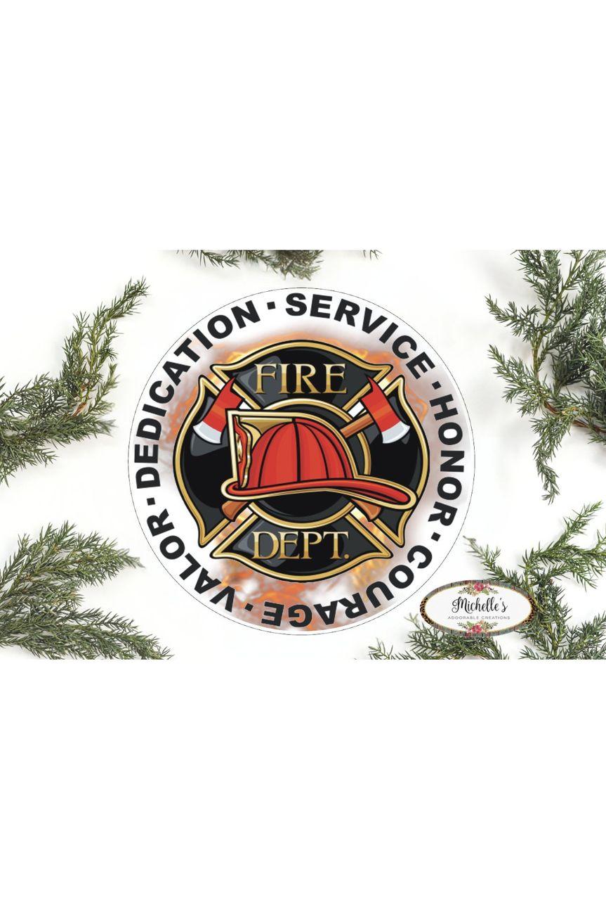 Firefighter Honor Courage Valor Round Sign | Michaels