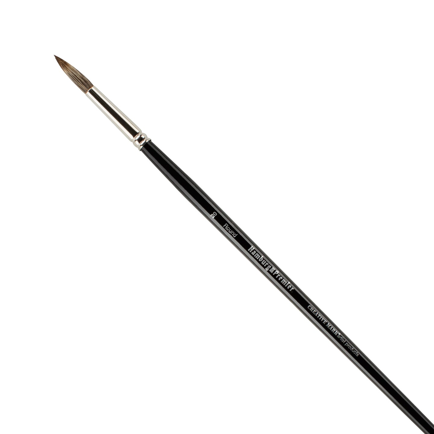 Creative Mark Hamburg Premiere Professional Oil Painting Brushes - Round #20 Oil Paint Brush - Handmade in Germany, Natural &#x26; Synthetic Hair Blend, Long Triple-Lacquered Birch Handle