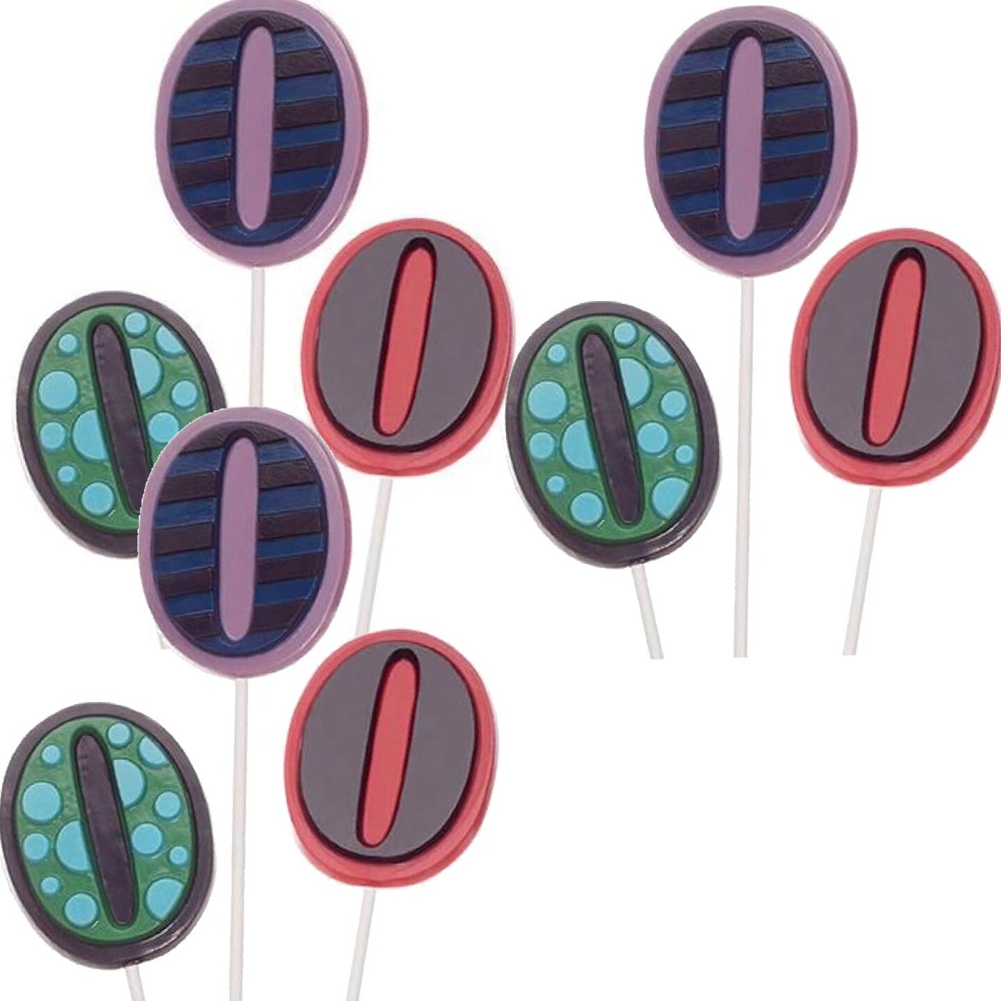 Number 0 Lollipop Chocolate Mold