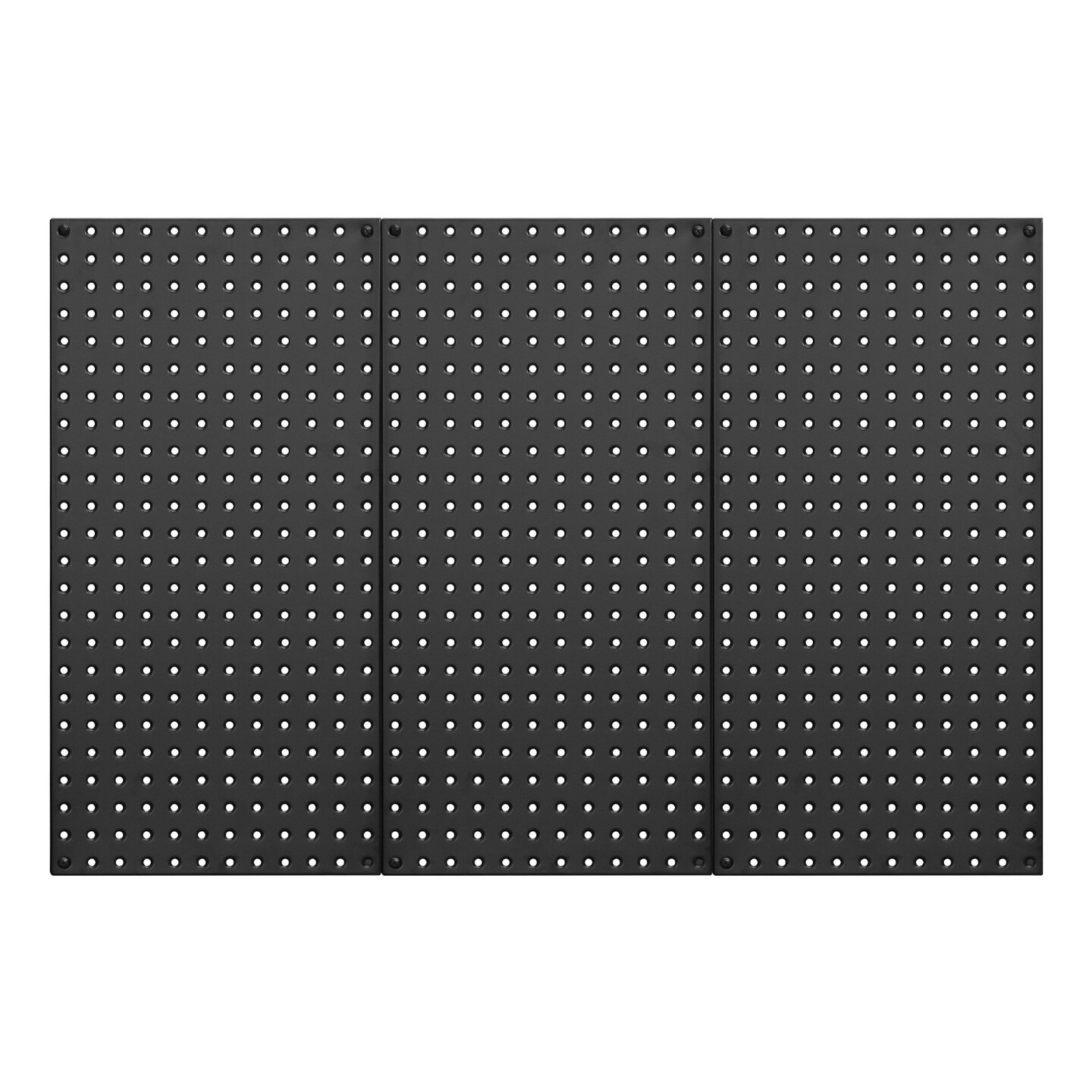 Black Metal Pegboard Panels with Volcanic Holes, 132 lbs Load