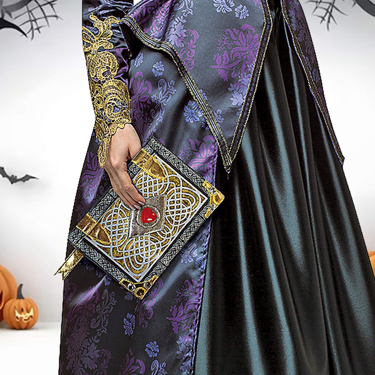 Womens Ouat Evil Queen Costume Once Upon A Time Dress With Spell Book