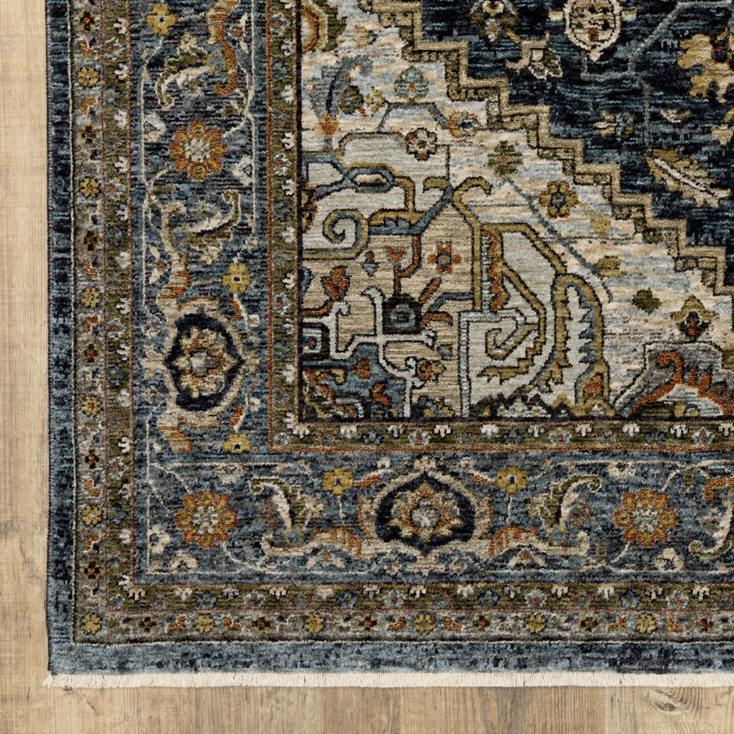 Edge Collections - 2' X 3' - Multicolor - Oriental Stain Resistant Area Rug with Tassels - 1 Piece