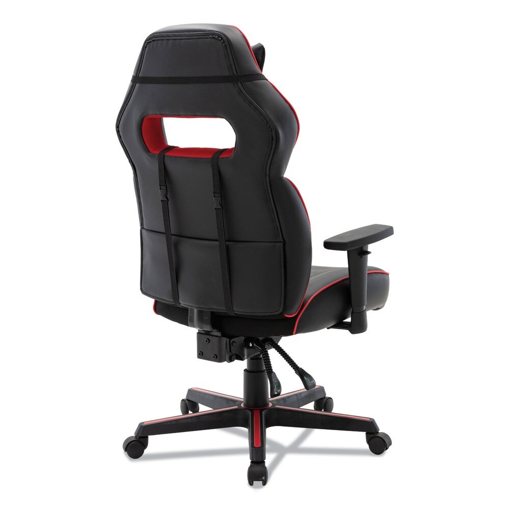 Alera 15.91 in. to 19.8 in. Seat Height Racing Style Ergonomic Gaming Chair - Black/Red