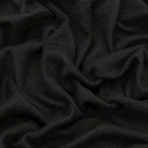 Basic Black Soft Tissue Stretch Jersey Knit Fabric By the Yard