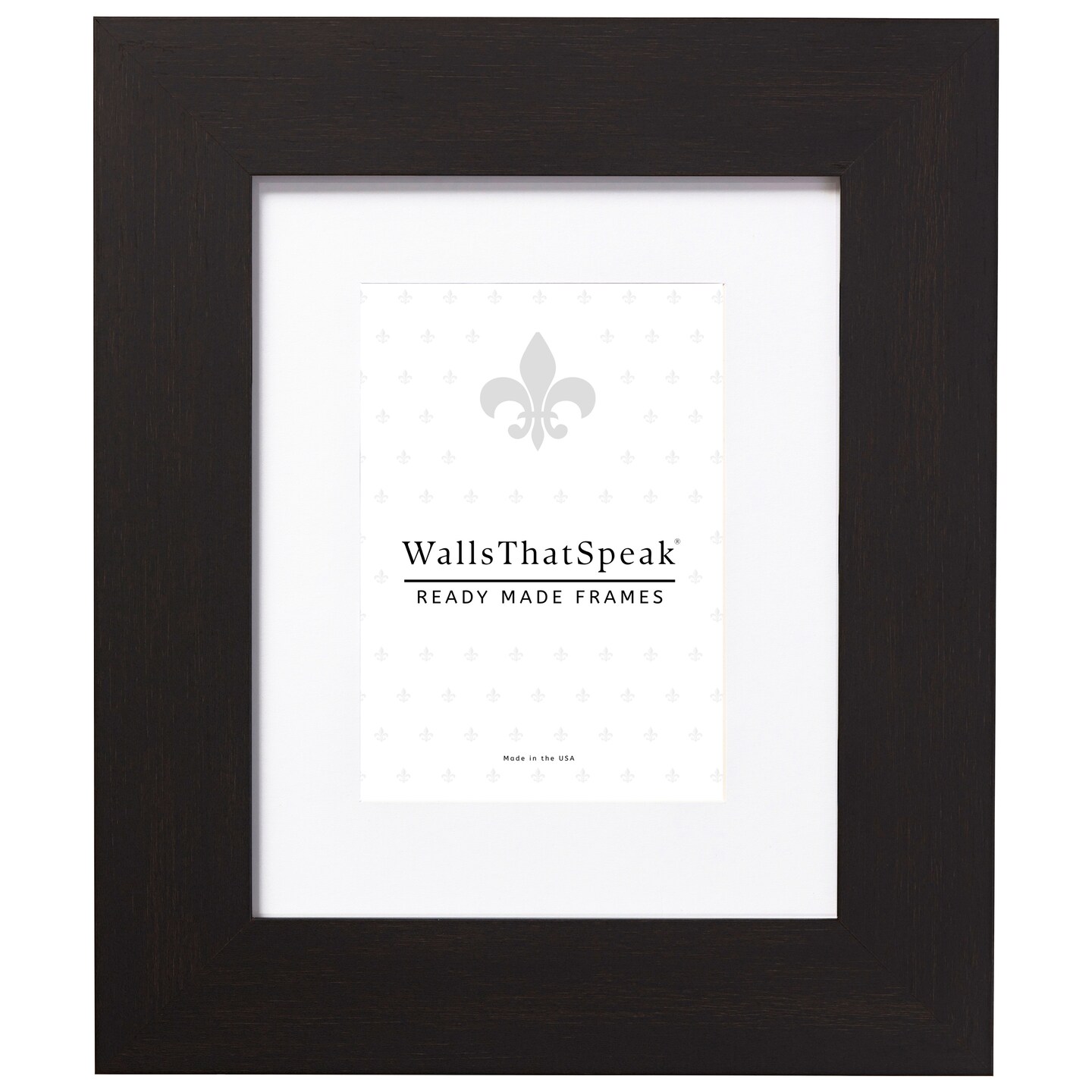 11x14 Matted Picture Frame, Bauhaus 200 2 Inch MDF  Moulding, Wall Display Frame for Art, Posters, or Photos by wallsthatspeak