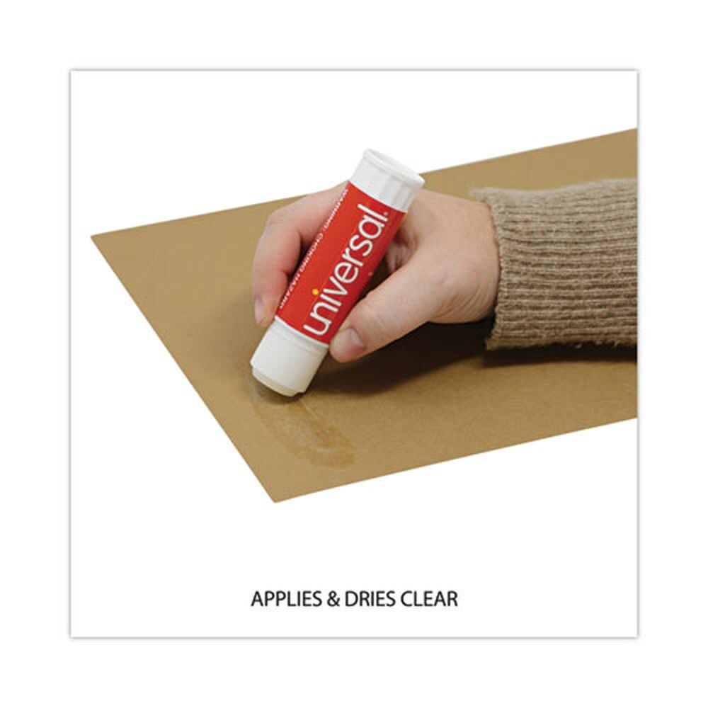 Universal 1.3 oz. Applies and Dries Clear Glue Sticks (12/Pack)