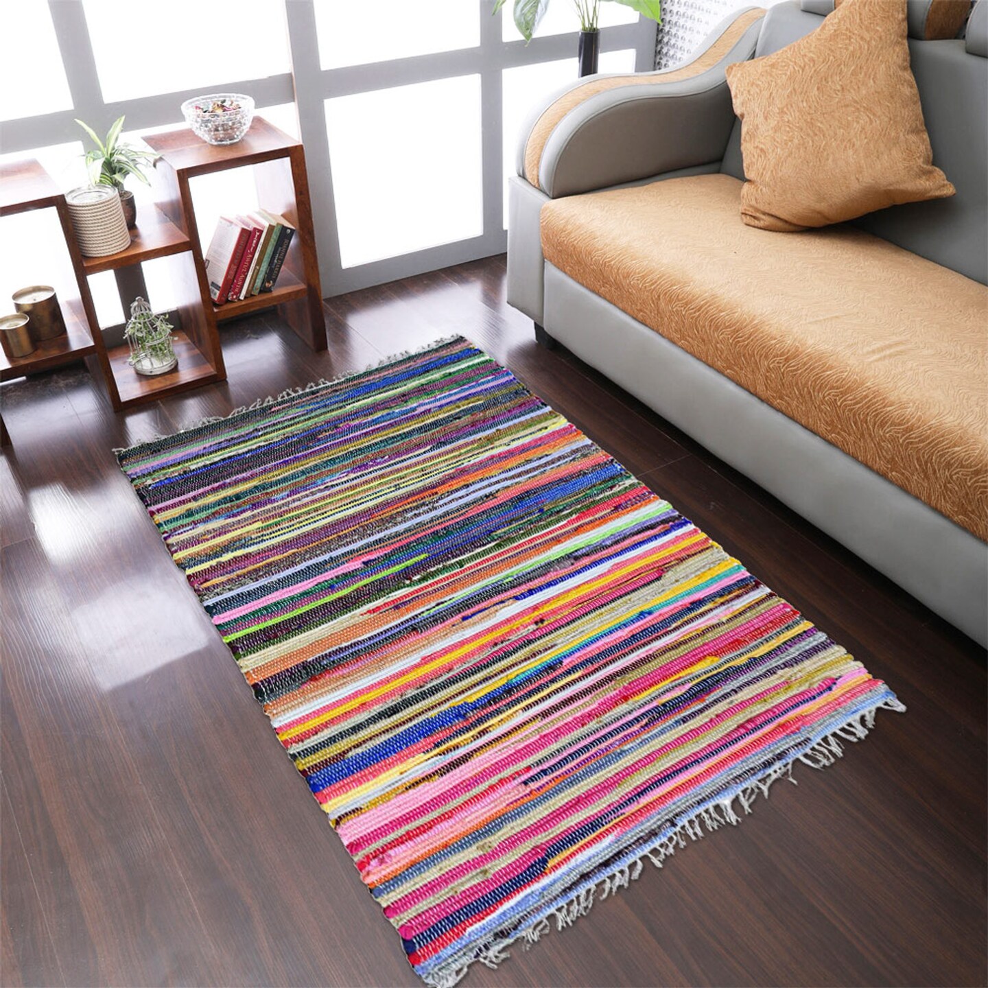 Edge Collections - 3' x 5' - Multicolor - Contemporary Hand Woven Multicolor Kilim Area Rug - 1 Piece