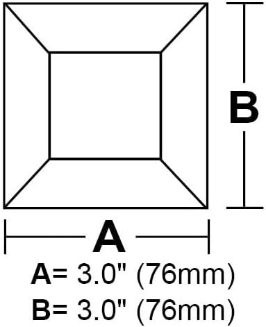 3&#x22; x 3&#x22; Square Clear Glass Bevel - 4.7MM Thick - 10 Pack
