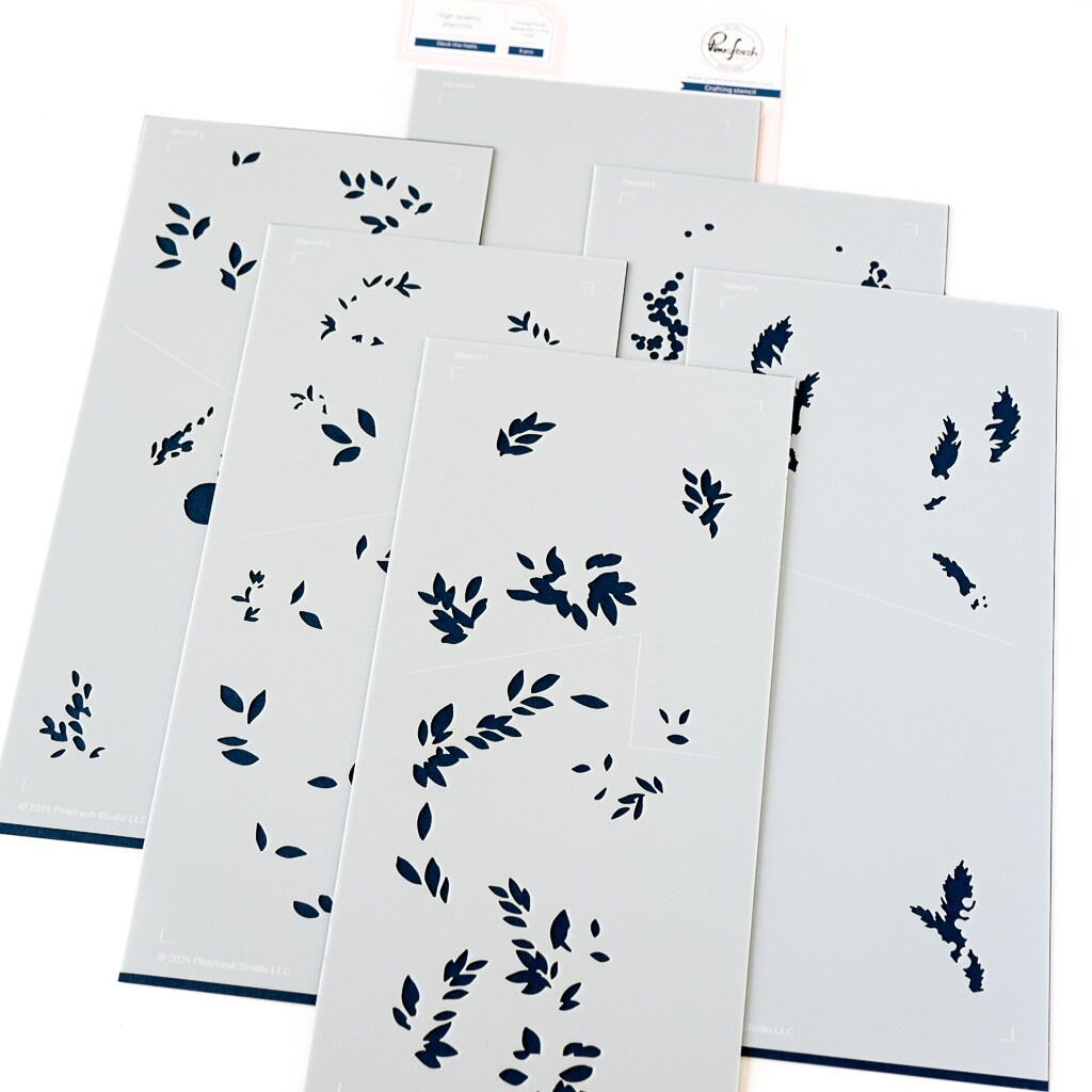 Pinkfresh Studio Stencils 4.25&#x22;X5.5&#x22; 6/Pkg-Deck The Halls
