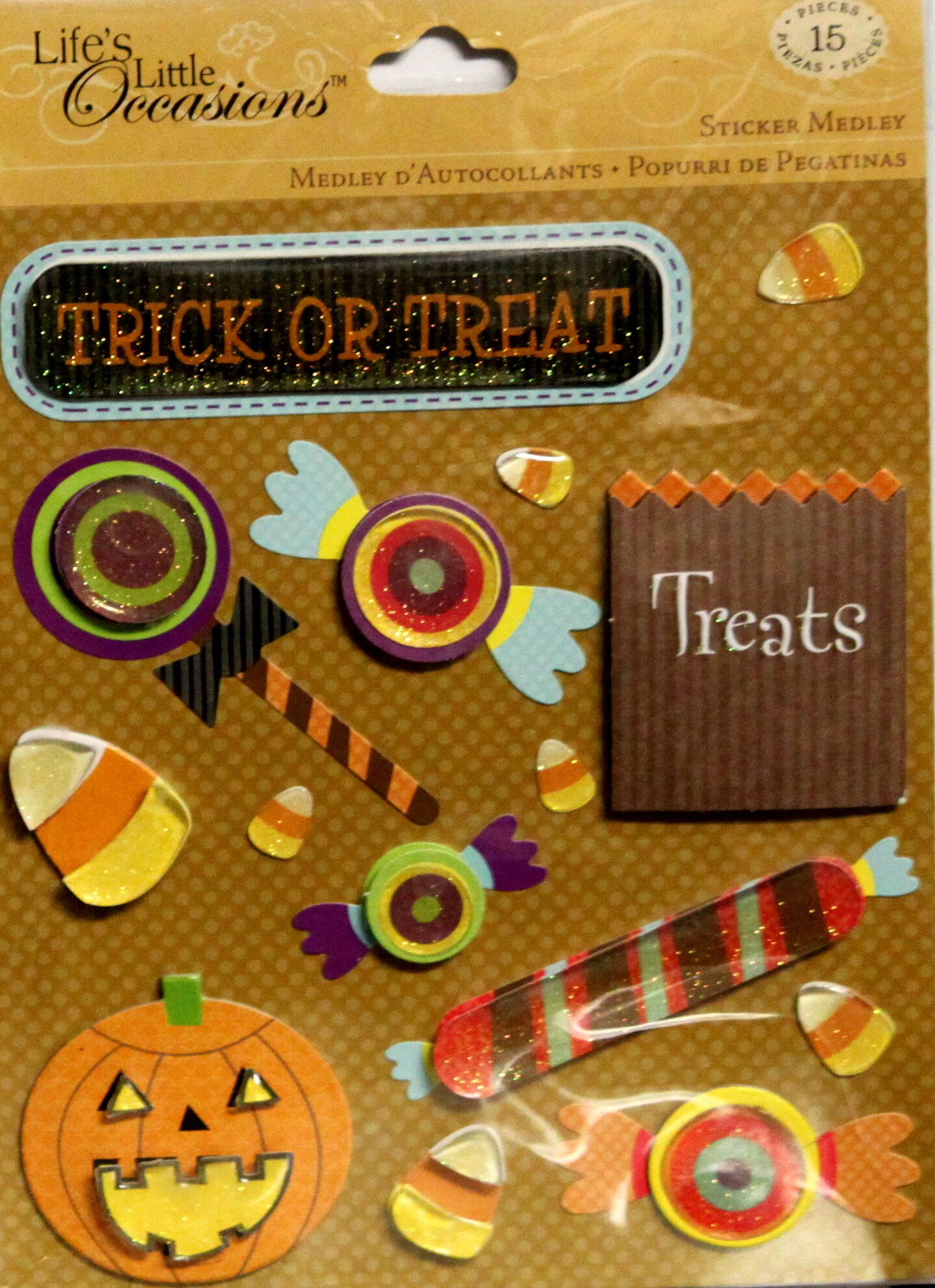 K &#x26; Company Life&#x27;s Little Occasions Trick-Or-Treating Dimensional Sticker Medley