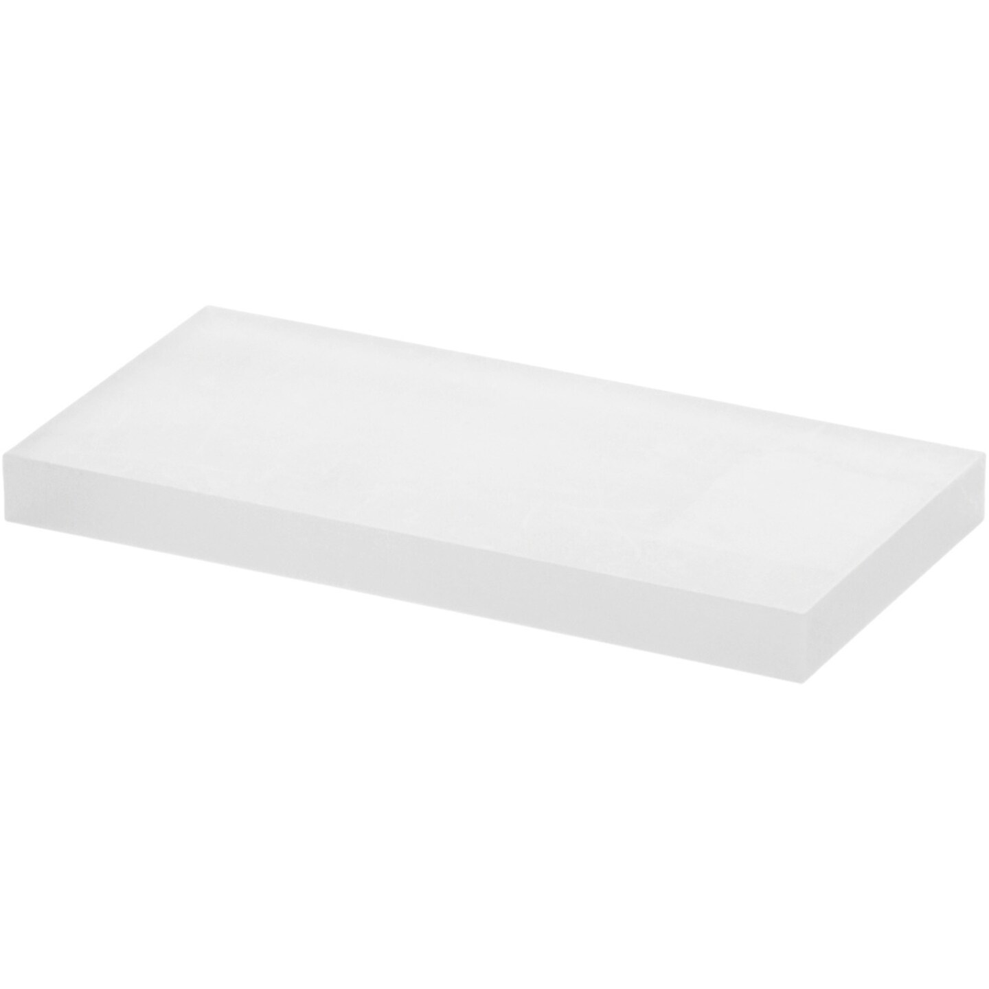 Plymor Frosted Rectangular Acrylic Display Base, 4&#x22; W x 2&#x22; D x 0.375&#x22; H