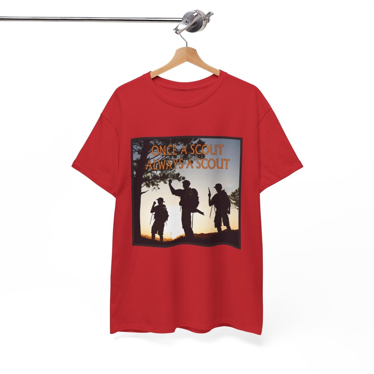 Once A Scout Always A Scout High Adventure Heavy Cotton T-Shirt