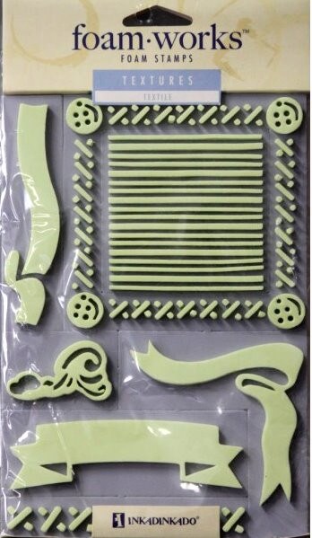Inkadinkado Foam Works Textures Textile Expressions Foam Stamps
