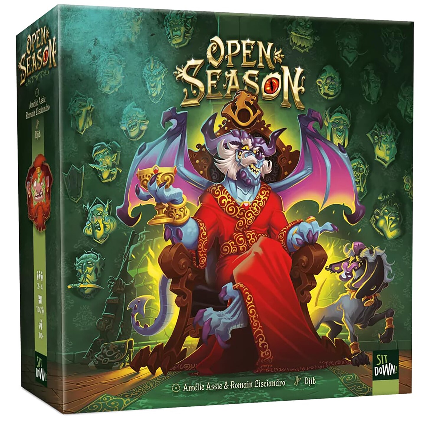 Sit Down Games: Open Season - Strategy Board Game, Card Collection &#x26; Chaining, Play As A Monster, Fantasy, Fast Play, Ages 10+, 2-4 Players, 30+ Min