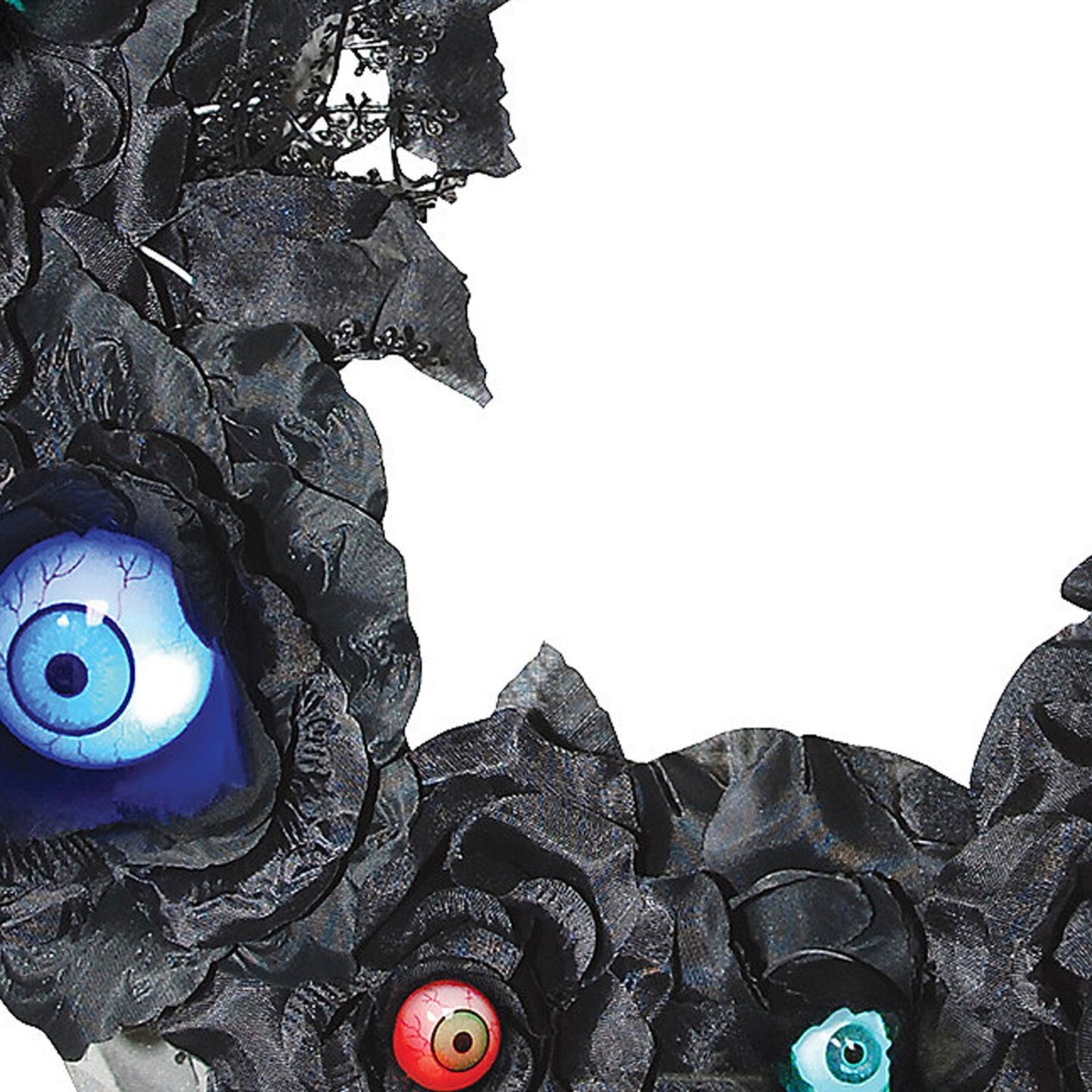 Wreath 15 Inch Lu Eyeball Black