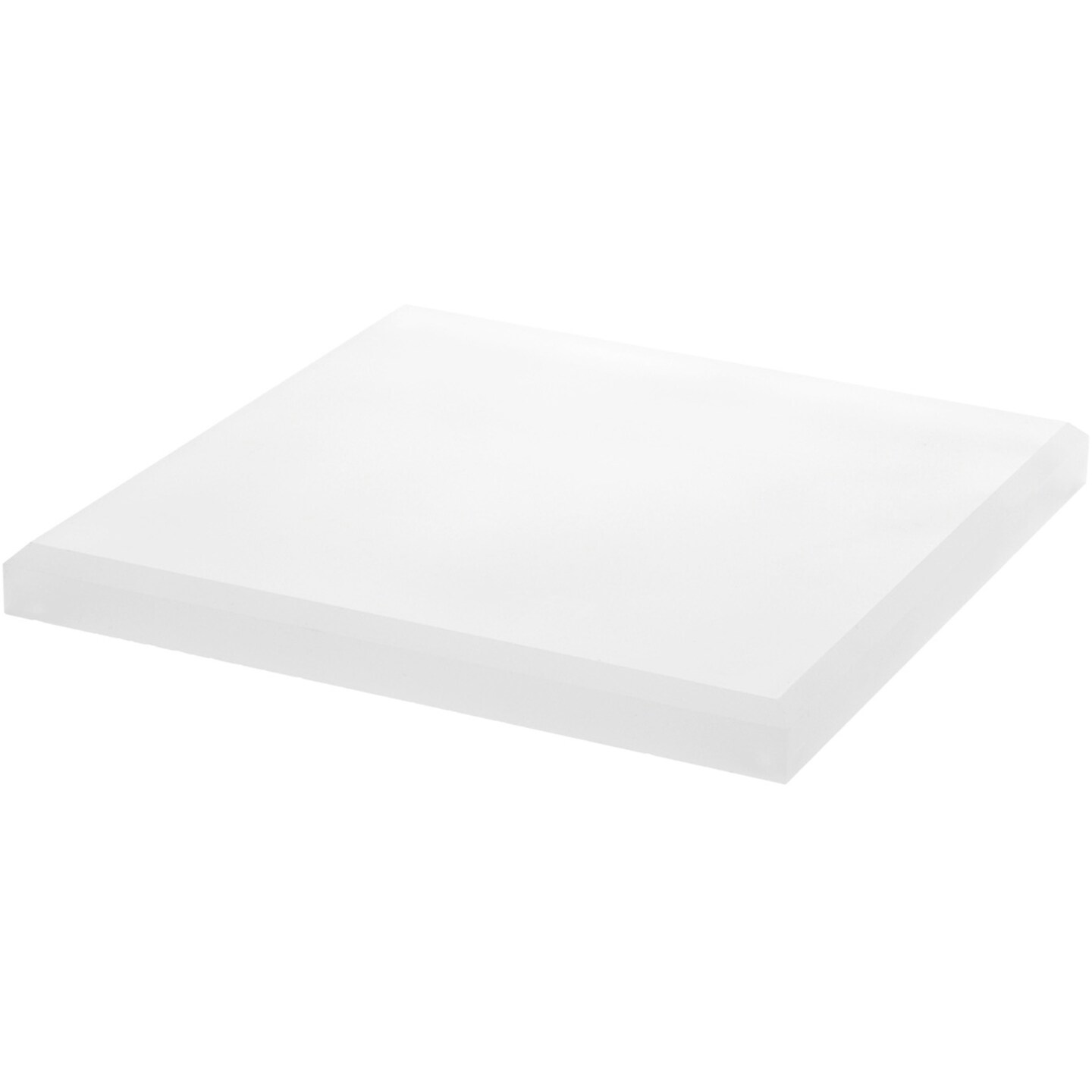 Plymor Frosted Acrylic Square Beveled Display Base, 8&#x22; W x 8&#x22; D x 0.75&#x22; H