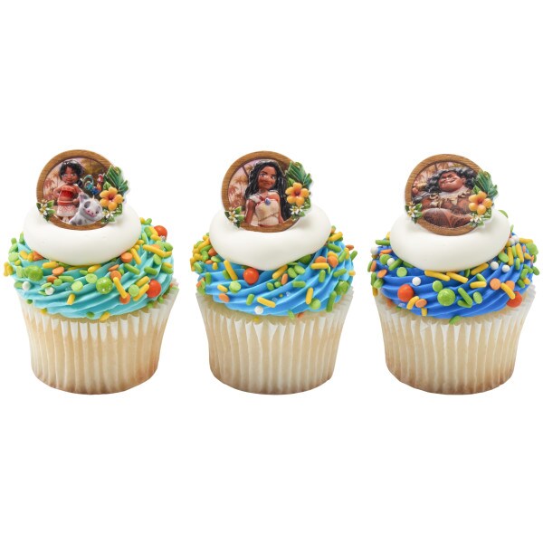 New Disney&#x27;s Moana 2 Together Again Cupcake Rings 12ct