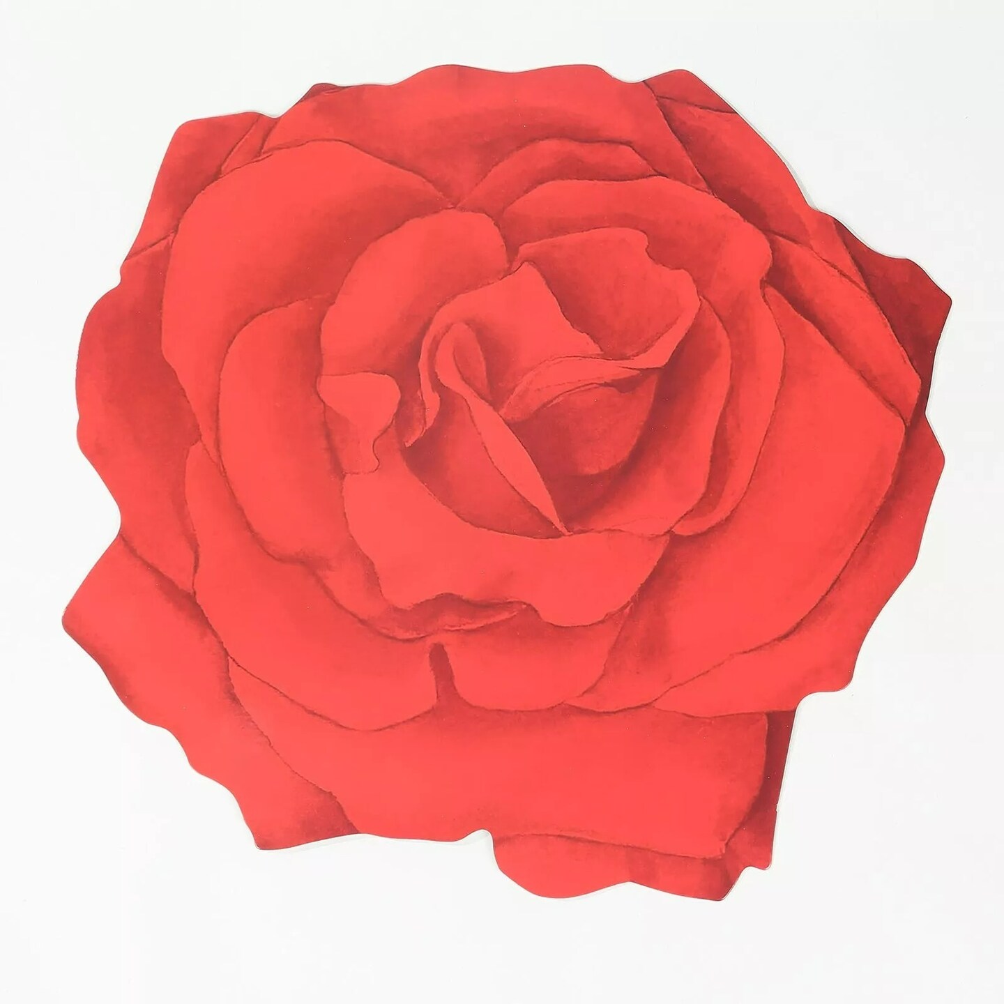 10 Rose Flower 14&#x22; Red Cardboard Paper Disposable Placemats Events