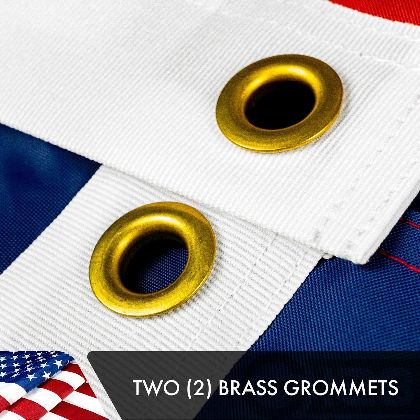 USA American Flag 3x5 Ft 2-Pack Double-sided Embroidered Polyester By G128