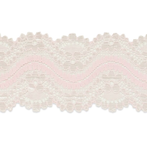 5 Yards of Cora 2 1/4" Stretch Raschel Lace Trim | 5 yard cut