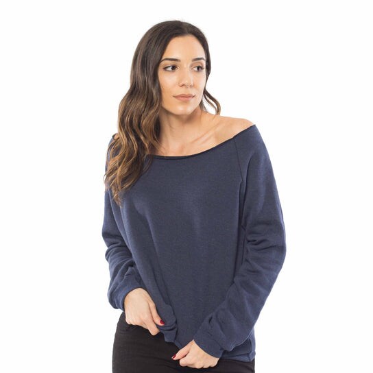 Women&#x27;s Fleece Off Shoulder Pullover Sweatshirt