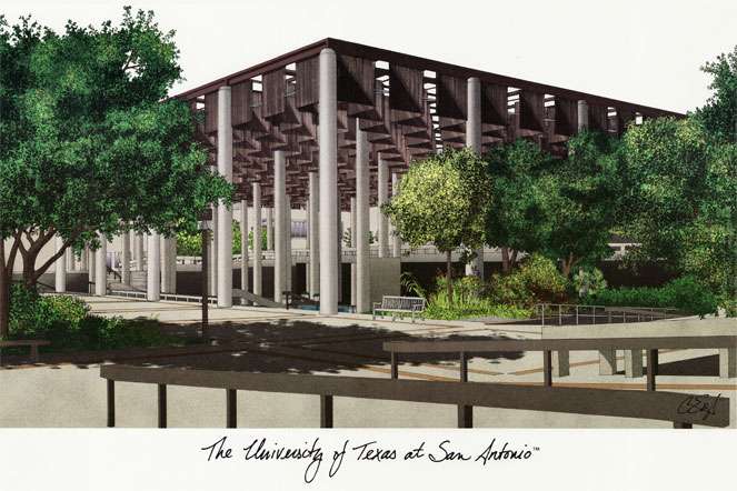 University of Texas, San Antonio Spirit Diploma Manhattan Black Frame with Bonus Campus Images Lithograph (value savings $59)