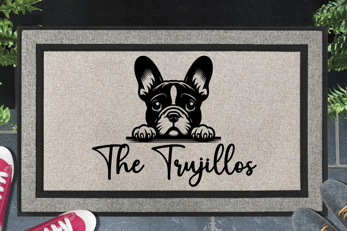 French Bulldog Doormat Personalized Frenchie Door Mat All Weather  Welcome Mat 18